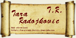 Tara Radojković vizit kartica